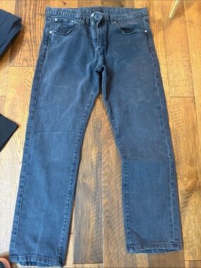 S.M.N. Denim Men's Straight Jeans in Dark Blue